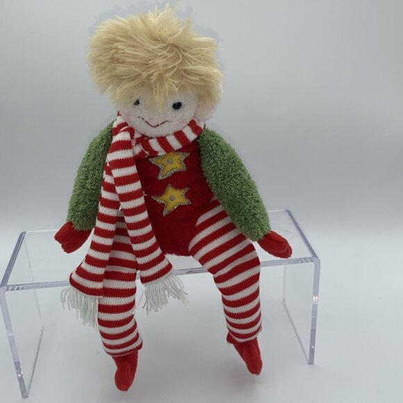 Douglas Cuddle Set Christmas Toy 8 Inches Original Tags Noel Angel And Pixie Elf - Picture 6 of 13